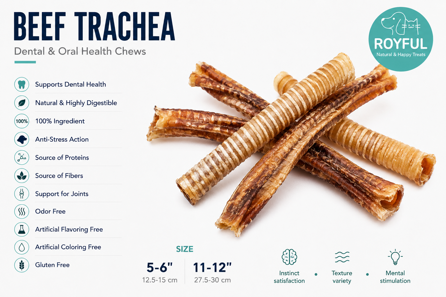  Royful Beef Trachea size and texture detail