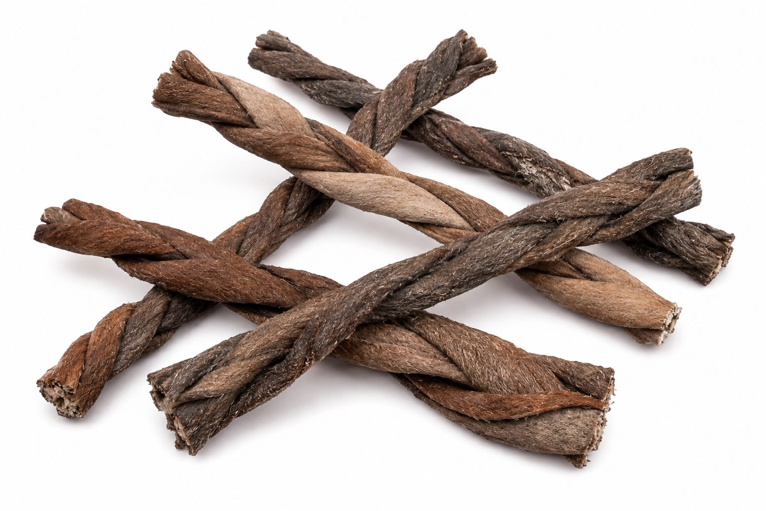 Royful Beef Fur Collagen Braided natural dog chew