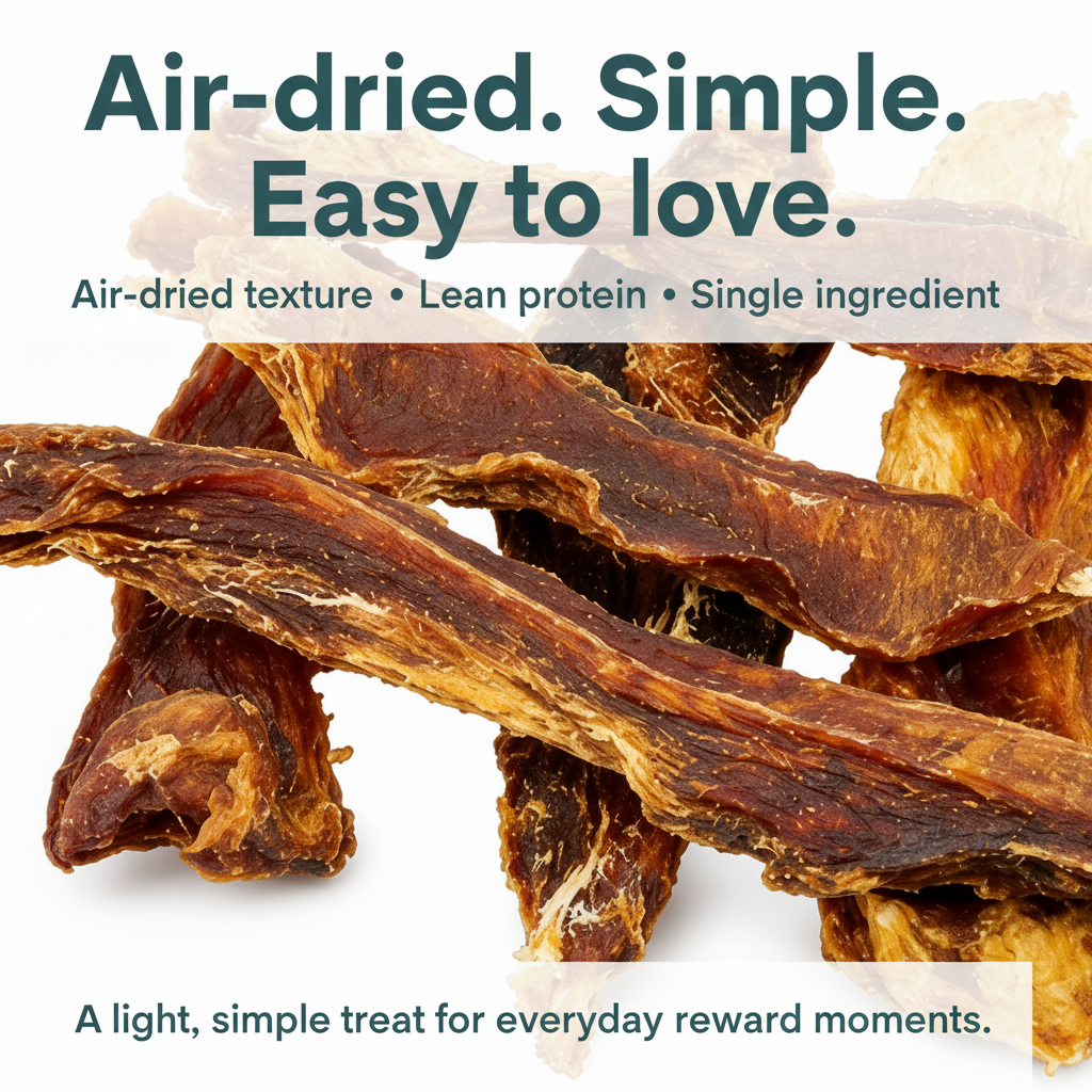 Royful Chicken Breast texture detail air dried natural dog treat