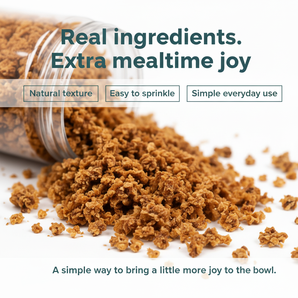 Royful Topper texture detail natural dog food topper