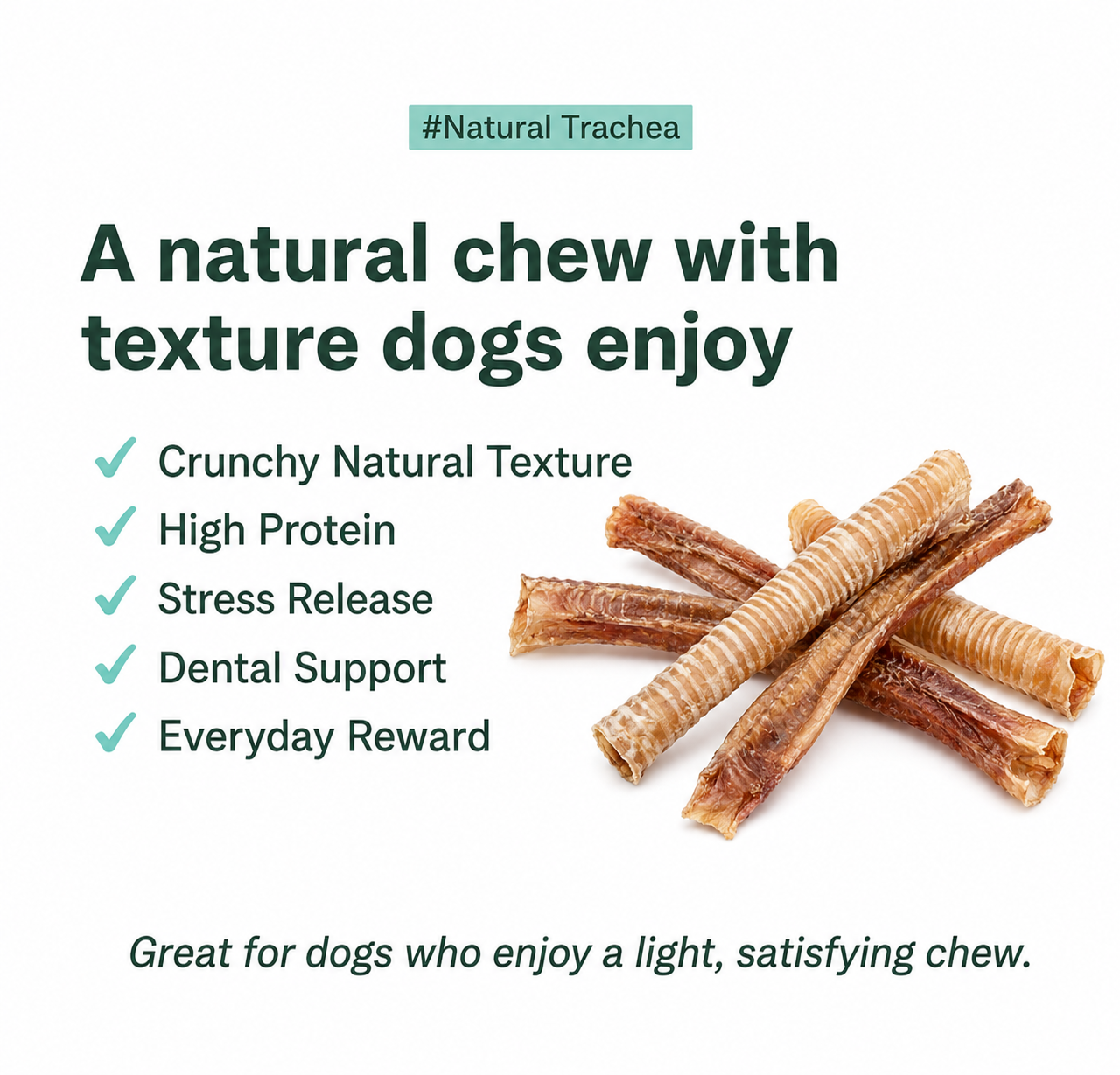 Royful Beef Trachea high protein crunchy natural dog chew